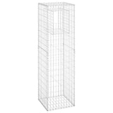 Gabion Basket Posts 2 pcs 50x50x180 cm Iron - Side View