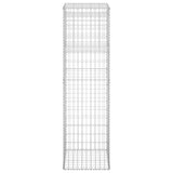 Gabion Basket Posts 2 pcs 50x50x180 cm Iron - 45-Degree Angle