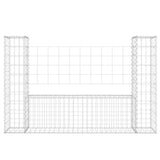 U-shape Gabion Basket with 2 Posts Iron 140x20x100 cm