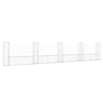 U-shape Gabion Basket with 5 Posts Iron 500x20x100 cm
