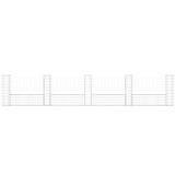 U-shape Gabion Basket with 5 Posts Iron 500x20x100 cm