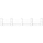U-shape Gabion Basket with 5 Posts Iron 500x20x100 cm