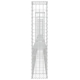 U-shape Gabion Basket with 5 Posts Iron 500x20x100 cm