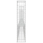 U-shape Gabion Basket with 5 Posts Iron 500x20x100 cm