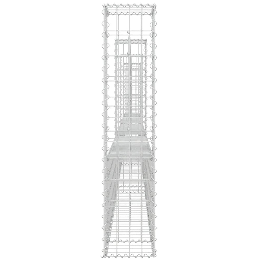 U-shape Gabion Basket with 5 Posts Iron 500x20x100 cm