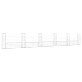 U-shape Gabion Basket with 6 Posts Iron 620x20x100 cm