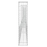 U-shape Gabion Basket with 6 Posts Iron 620x20x100 cm