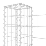 U-shape Gabion Basket with 6 Posts Iron 620x20x100 cm
