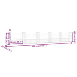 U-shape Gabion Basket with 6 Posts Iron 620x20x100 cm - Rear View