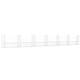U-shape Gabion Basket with 7 Posts Iron 740x20x100 cm