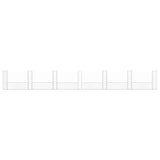 U-shape Gabion Basket with 7 Posts Iron 740x20x100 cm