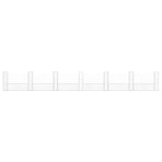 U-shape Gabion Basket with 7 Posts Iron 740x20x100 cm