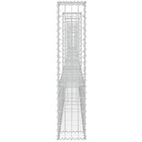 U-shape Gabion Basket with 8 Posts Iron 860x20x100 cm
