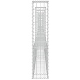 U-shape Gabion Basket with 8 Posts Iron 860x20x100 cm - Top-Down View