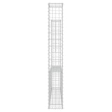 U-shape Gabion Basket with 2 Posts Iron 140x20x150 cm