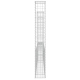 U-shape Gabion Basket with 3 Posts Iron 260x20x150 cm