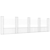 U-shape Gabion Basket with 5 Posts Iron 500x20x150 cm