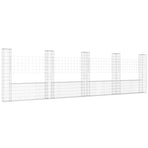 U-shape Gabion Basket with 5 Posts Iron 500x20x150 cm