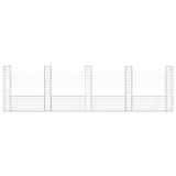 U-shape Gabion Basket with 5 Posts Iron 500x20x150 cm