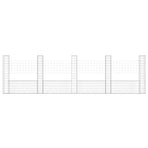 U-shape Gabion Basket with 5 Posts Iron 500x20x150 cm