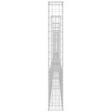 U-shape Gabion Basket with 7 Posts Iron 740x20x150 cm