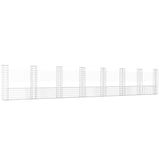 U-shape Gabion Basket with 8 Posts Iron 860x20x150 cm