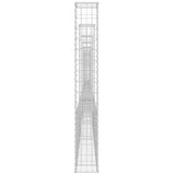 U-shape Gabion Basket with 8 Posts Iron 860x20x150 cm