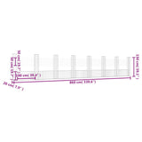 U-shape Gabion Basket with 8 Posts Iron 860x20x150 cm - Rear View