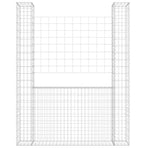 U-shape Gabion Basket with 2 Posts Iron 140x20x200 cm