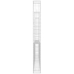 U-shape Gabion Basket with 3 Posts Iron 260x20x200 cm