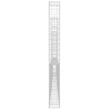 U-shape Gabion Basket with 5 Posts Iron 500x20x200 cm