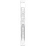 U-shape Gabion Basket with 6 Posts Iron 620x20x200 cm