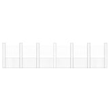 U-shape Gabion Basket with 7 Posts Iron 740x20x200 cm - Side View