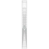U-shape Gabion Basket with 7 Posts Iron 740x20x200 cm