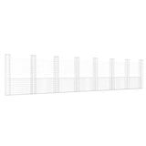 U-shape Gabion Basket with 8 Posts Iron 860x20x200 cm - Front View