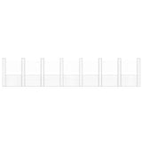 U-shape Gabion Basket with 8 Posts Iron 860x20x200 cm - Side View