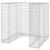 Gabion Wall for Garbage Bin Galvanised Steel 110x100x110 cm