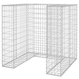 Gabion Wall for Garbage Bin Galvanised Steel 110x100x110 cm - Front View