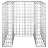 Gabion Wall for Garbage Bin Galvanised Steel 110x100x110 cm