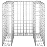 Gabion Wall for Garbage Bin Galvanised Steel 110x100x110 cm - Side View