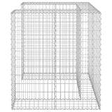 Gabion Wall for Garbage Bin Galvanised Steel 110x100x110 cm - Top-Down View