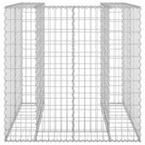 Gabion Wall for Garbage Bin Galvanised Steel 110x100x110 cm