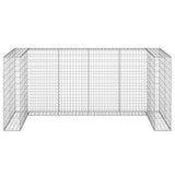 Gabion Wall for Garbage Bins Galvanised Steel 254x100x110 cm