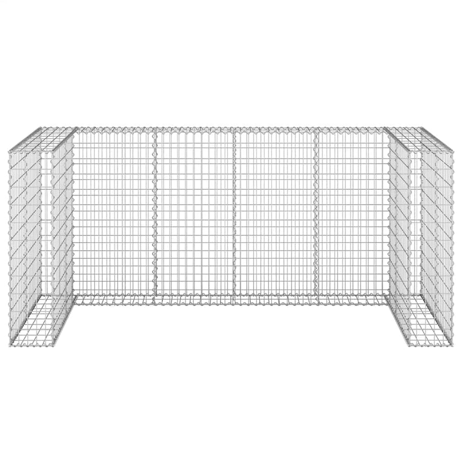 Gabion Wall for Garbage Bins Galvanised Steel 254x100x110 cm