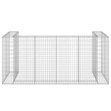 Gabion Wall for Garbage Bins Galvanised Steel 254x100x110 cm