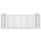 Gabion Wall for Garbage Bins Galvanised Steel 325x100x110 cm