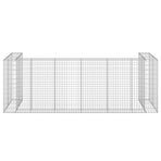Gabion Wall for Garbage Bins Galvanised Steel 325x100x110 cm