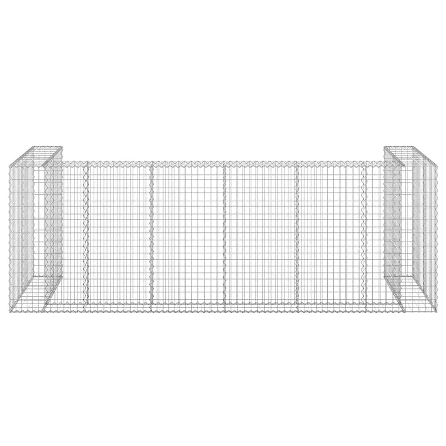 Gabion Wall for Garbage Bins Galvanised Steel 325x100x110 cm