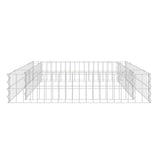 Gabion Raised Bed Galvanised Steel 100x100x20 cm - Front View