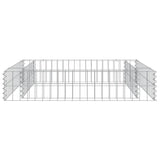 Gabion Raised Bed Galvanised Steel 100x100x20 cm - 45-Degree Angle